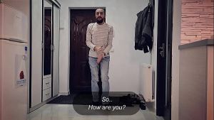 Behind the scenes: Slut with broken ankle in a wheelchair asked for my help, gave her a facial instead