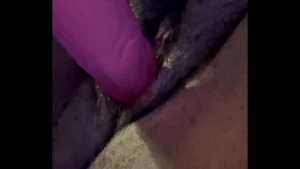 Having a little play with the help of a dildo