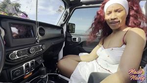 Sneaky Car Blowjob with Jenna Foxx