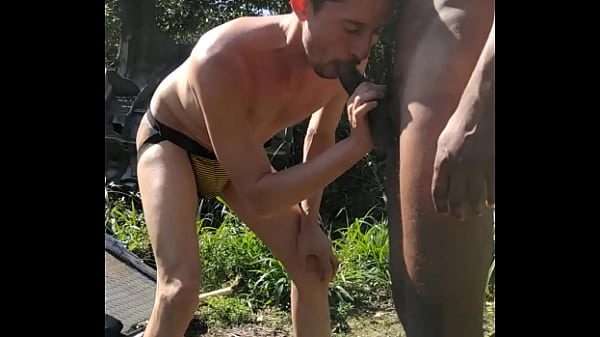 threesome in the forest and on the waterfall trail among abandoned cars 04 30