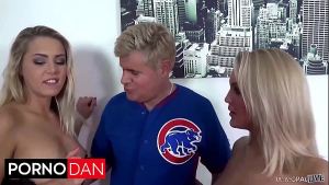 Christen Courtney and Cecilia Scott Suck & Fuck Dan’s Huge Cock!