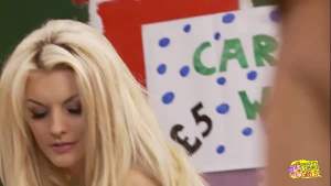 Horny lesbian hotties want to lick, bang and finger themselves instead of washing a car