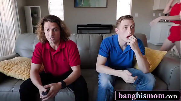 Big Tits Bimbo and Her Redhead Friend Fuck One Another’s Stepsons