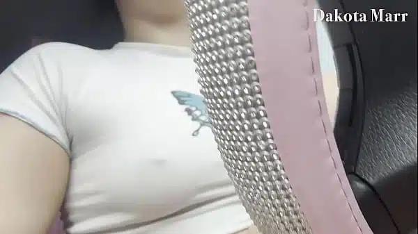 Driving Around Town And Masturbating In My Car Public Pussy Play Chubby Dakota Marr