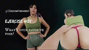 I helped my stepsister exercise, ending with sex and her pussy full of semen.