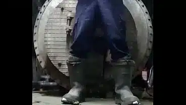 The gay man couldn’t overcome his sexual desire and started masturbating right at work!