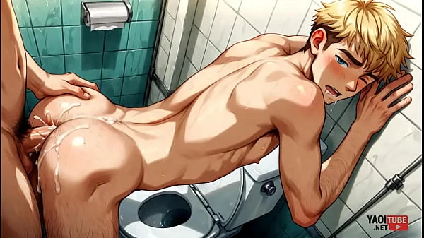 Yaoi – Blonde Twink sex in a toilet Pic Collection – Anime Manga Asian Japanese Game Gay Porn