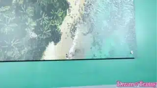 Horny Tgirl Leticia Muller Takes A Machine Mounted Dildo