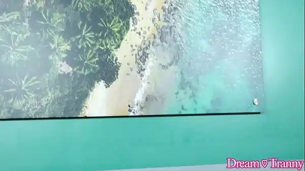 Horny Tgirl Leticia Muller Takes a Machine Mounted Dildo