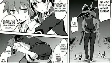 personagem safada de konosuba vai para outro mundo e acaba transando com desconhecido