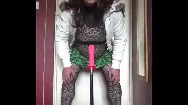 bisexual crossdresser wants to be filmed while getting his anal pussy fucked by a real cock instead of this dildo machine fucking him part 7